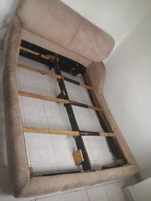 bedframe Queen with the wood panel. on top 
