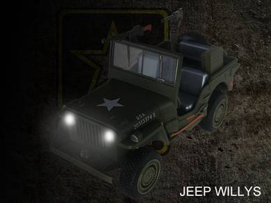 Jeep willys military diecast model (light/sound)