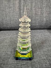 Crystal Pagoda Figurine with Box