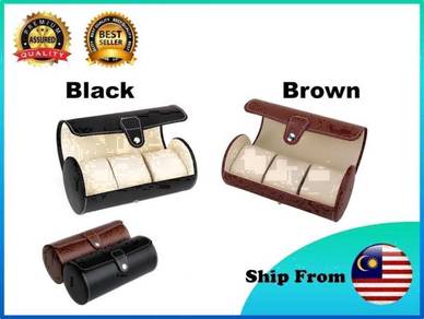 Kotak Leather Untuk Simpan 3 Jam-jam Tangan