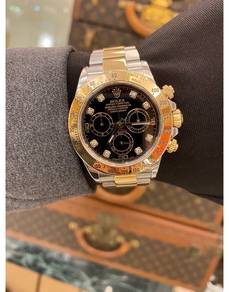 Rolex Daytona REF116523 Black Diamond Dial Half