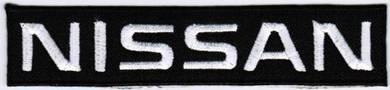 Nissan Text Logo Automaker Car Racing Badge Patch