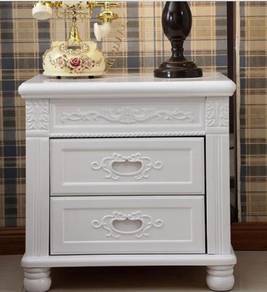 White Bedside Cabinet drawer table Retro Style NSW