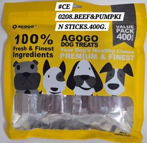 Agogo Dog Treat Beef Pumpkin Stick 400gram Food