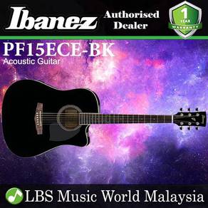 Ibanez pf15ece-bk black dreadnought cutaway acoust