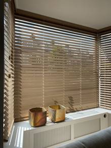 PASANG LANGSIR JENIS KAYU l solid timber blind