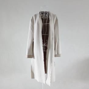 Zara Beige Long Cardigan Coat
