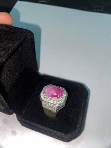 cincin perak 999. batu asli
