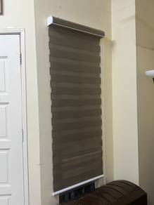 Brown Zebra Roller Blinds for Window