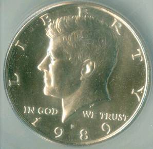 Collectible US Coin 1989-D Kennedy Half Dollar