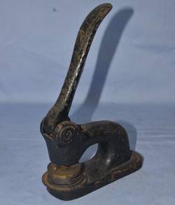 Antique Vintage Iron Company Seal Embosser