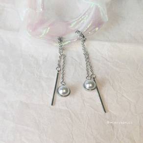(READY STOCK) M.Y. Jewelry pearl planet earrings