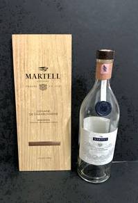 Collectible Martell Wood Case & Bottle-No Contents