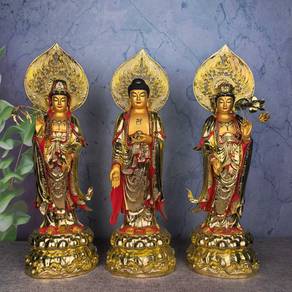 Qing Bronze Figures of the Three Western Saints