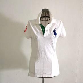 Ralph Lauren Women's White Big Logo Polo-shirts