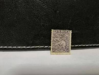1949 India Stamp Sculpture Ajanta Elephant