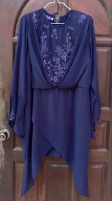Baju kurung - Navy Blue