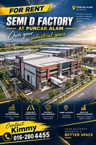 Warehouse / Factory For Rent in Puncak Alam,SGR