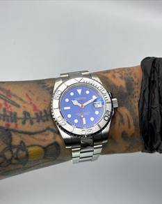Custom Seiko Mod 40mm Blue Steel Yachtmaster
