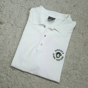 Versace White Long Sleeve Polo T-shirt