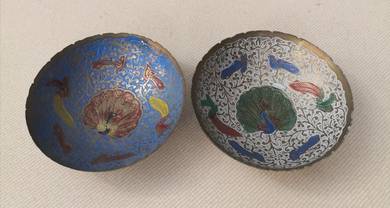 Enamel on brass bowl 2