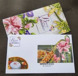 First Day Cover Edible Flowers Overprint Msia 2021