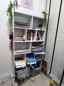 white book rack