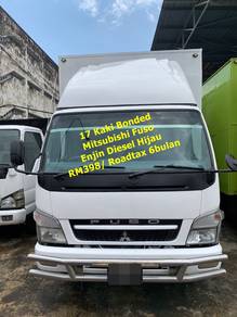 Mitsubishi Fuso 17 Feet Kaki EnjinHijau Bonded Box