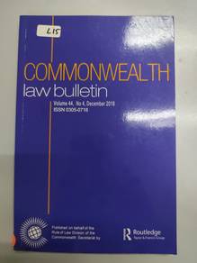 Commonwealth Law Bulletin 2018