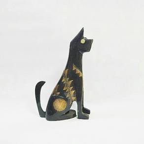 Vintage Buffalo Horn Carved Animal Sculpture