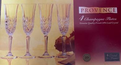 Provence Crystal 4 Champagne Flutes