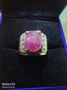 Cincin Permata Burma Asli isi Daging Cantik