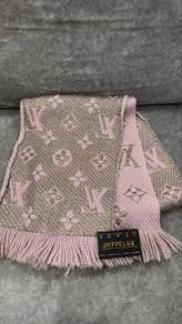 Authentic LV Pink Logomania Muffler Scarf