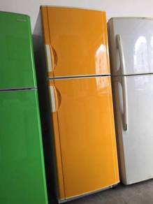 National orange 2 doors fridge Peti Sejuk Ais