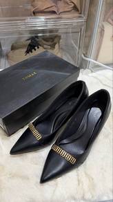 Tomaz Black Leather Heels