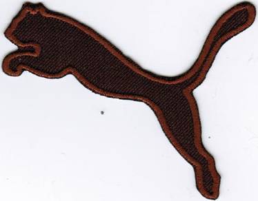 PUMA BROWN Emblem Logo Badge Iron On Patch