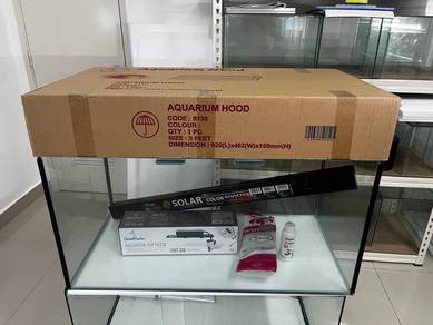 New Glass Aquarium Fish Tank 3ft Full Set