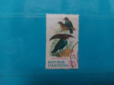 Vintage Indonesia Stamp Birds