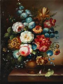 Clearance- Floral Oil Painting on hardboard 2