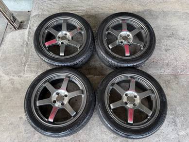 Rim te37SL thailand 16 inch myvi blm vios city ek