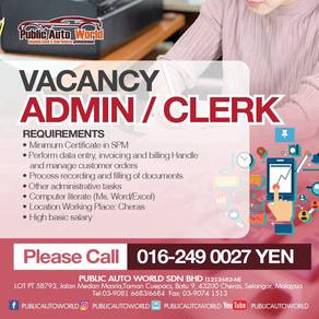 Admin clerk / kerani