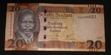 South Sudan 20 pounds 2017