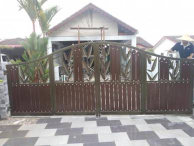 Pintu pagar Corak Daun 16kaki