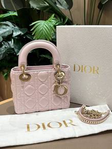 Christian Dior Mini Lady Dior In Lotus Pearlescent