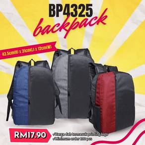 Backpack Bag Sekolah Promosi Free Printing Logo