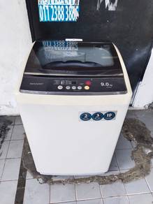 Sharp washer auto washing machine mesin basuh 9k-g