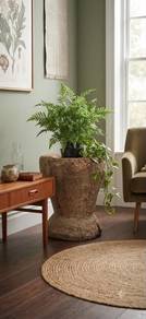 antik lesung padi pot plant stand