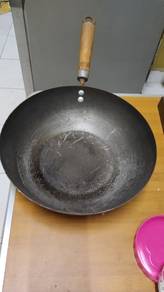 Pan with wooden handle