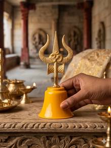 Trishul Design Fancy Metal Bell