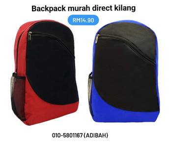 Backpack borong murah direct kilang beg galas